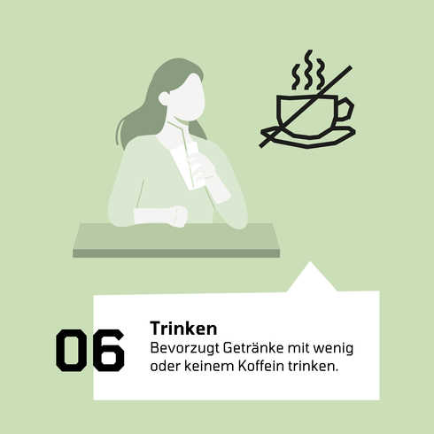 Grafik Migräne: Schmerzen lindern DIe Grafik zeigt wie Trinken bei Migräne hilft.
