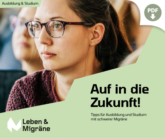 Leben & Migräne: Titelbild Patientenbroschüre "Auf in die Zukunft"