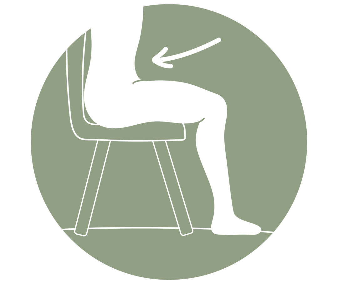 Eine Grafik veranschaulicht die Jacobsen Übung mit Gesäß und Oberschenkel.