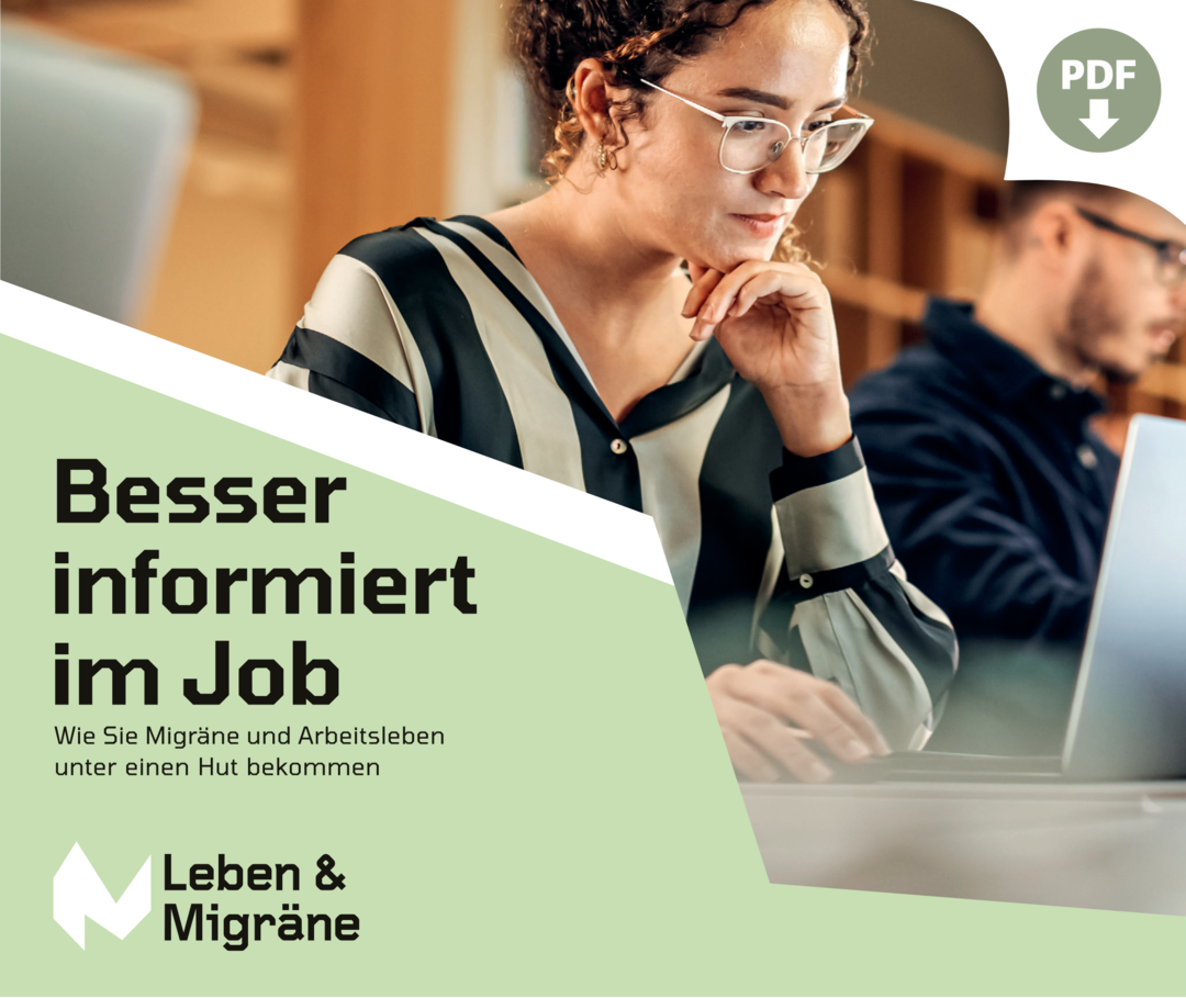 Broschüre "Besser informiert im Job" Leben und Migräne: Teaserfoto zum Download der Patientenbroschüre "Besser informiert im Job"